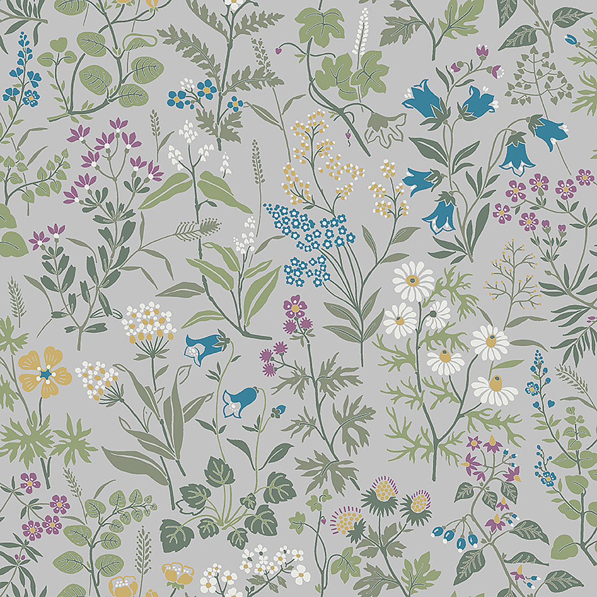 Purchase 4182 | Flora, Grey - Borastapeter Wallpaper