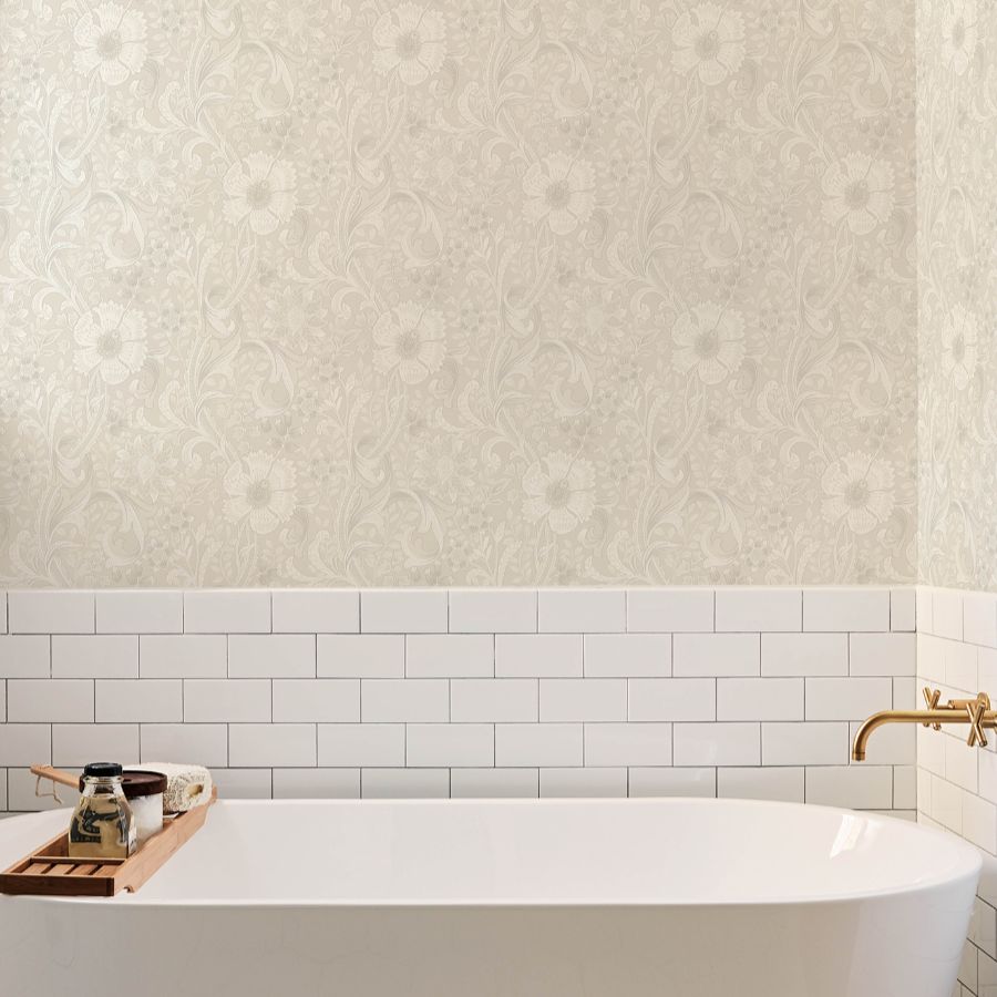 Purchase 4191-83011 Chesapeake Wallpaper, Liora Neutral Floral Trail - Kitchen & Bath12