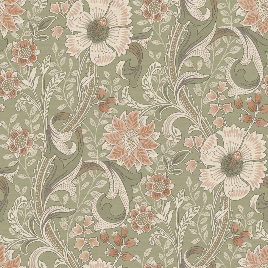 Purchase 4191-83014 Chesapeake Wallpaper, Liora Green Floral Trail - Kitchen & Bath