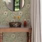 Purchase 4191-83014 Chesapeake Wallpaper, Liora Green Floral Trail - Kitchen & Bath1