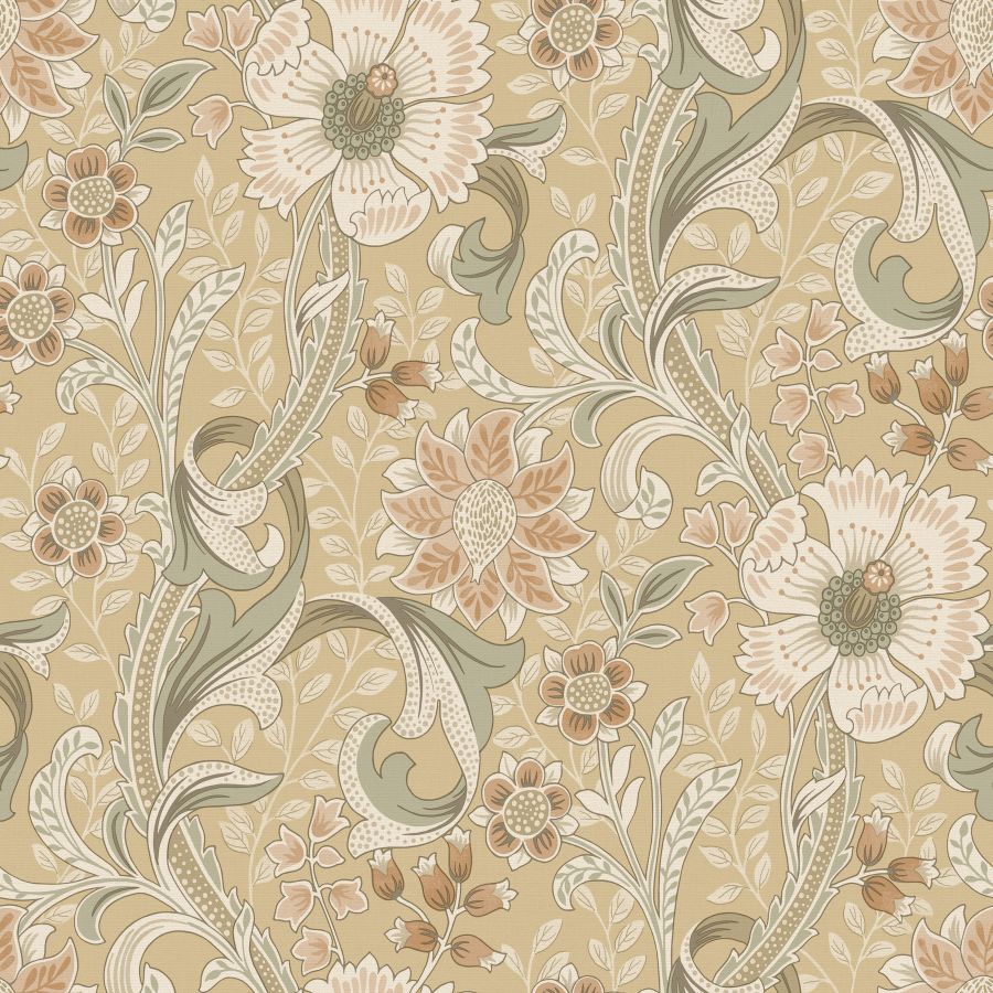 Purchase 4191-83016 Chesapeake Wallpaper, Liora Butter Floral Trail - Kitchen & Bath