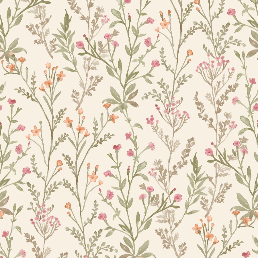 Purchase 4191-83019 Chesapeake Wallpaper, Laverne Green Wildflowers - Kitchen & Bath