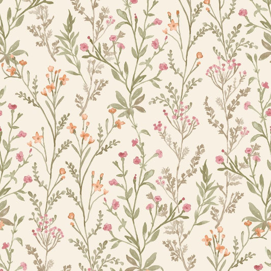 Purchase 4191-83019 Chesapeake Wallpaper, Laverne Green Wildflowers - Kitchen & Bath