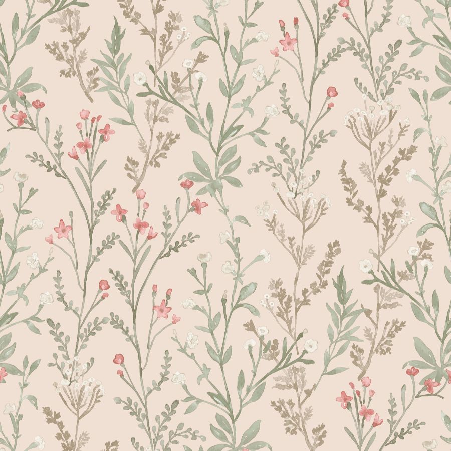 Purchase 4191-83020 Chesapeake Wallpaper, Laverne Blush Wildflowers - Kitchen & Bath