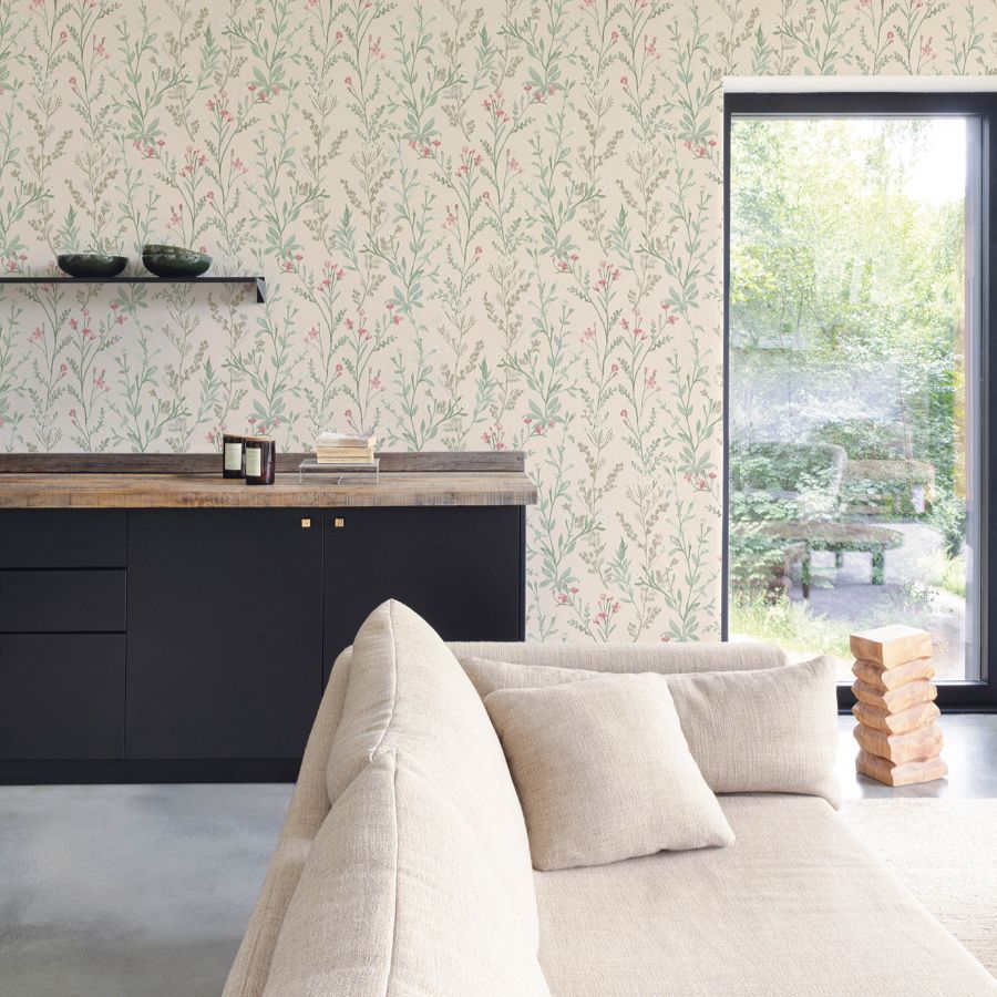 Purchase 4191-83020 Chesapeake Wallpaper, Laverne Blush Wildflowers - Kitchen & Bath1