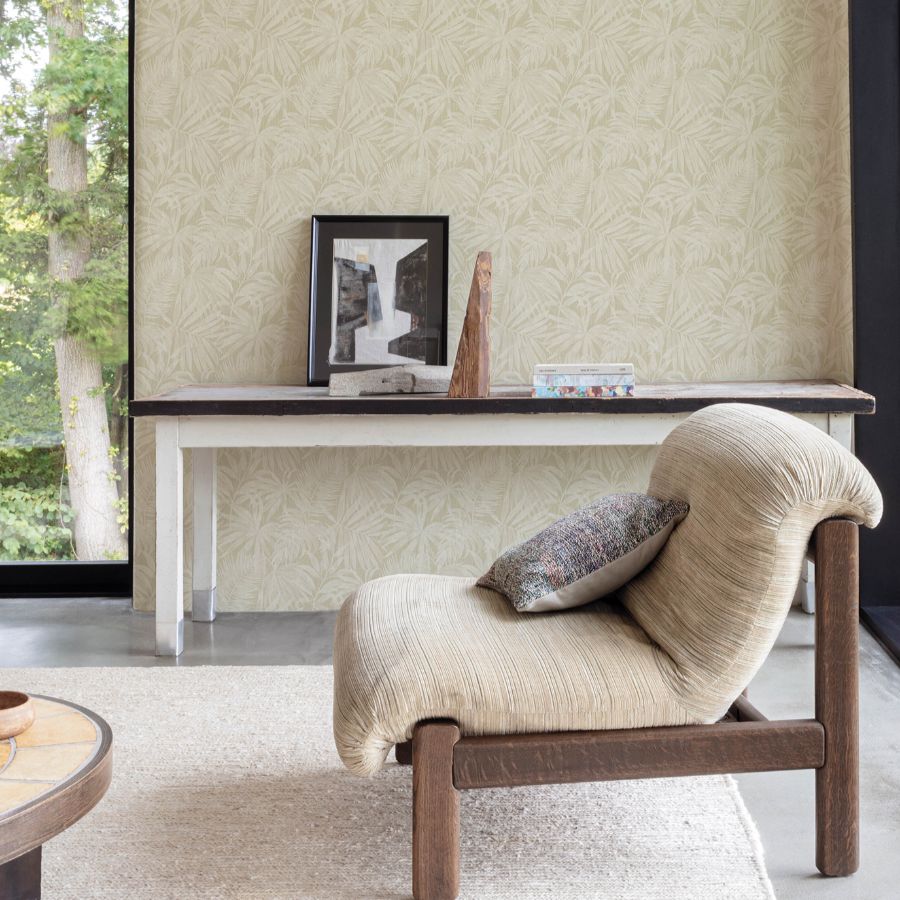 Purchase 4191-83025 Chesapeake Wallpaper, Sonny Beige Fronds - Kitchen & Bath1
