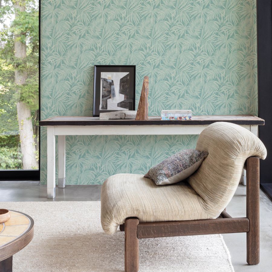 Purchase 4191-83026 Chesapeake Wallpaper, Sonny Light Blue Fronds - Kitchen & Bath1