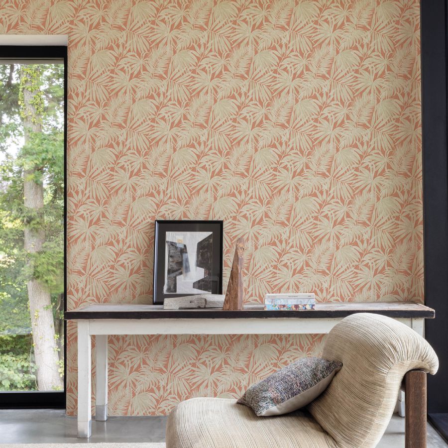 Purchase 4191-83029 Chesapeake Wallpaper, Sonny Rust Fronds - Kitchen & Bath1