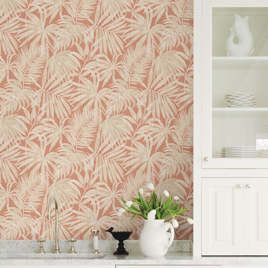 Purchase 4191-83029 Chesapeake Wallpaper, Sonny Rust Fronds - Kitchen & Bath12