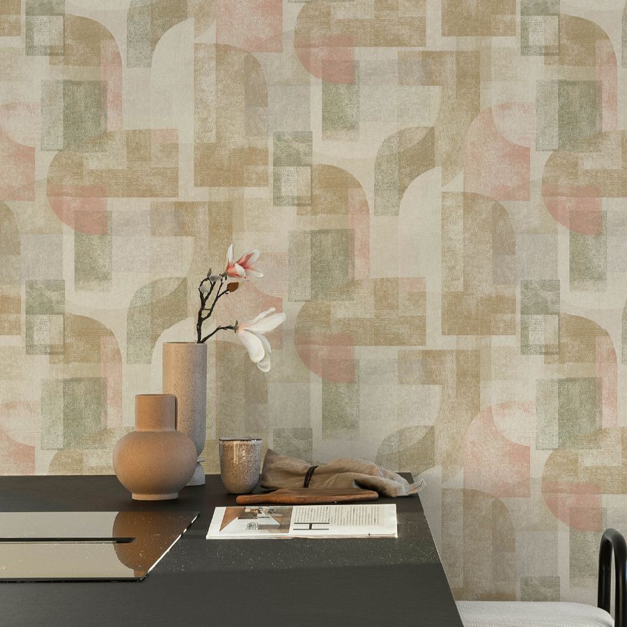 Purchase 4191-83032 Chesapeake Wallpaper, Cassandra Brown Block Geometric - Kitchen & Bath12