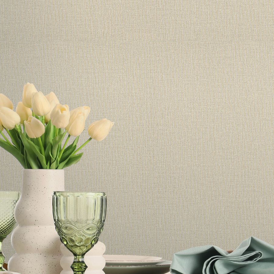 Purchase 4191-83035 Chesapeake Wallpaper, Sonia Beige Faux Linen - Kitchen & Bath1