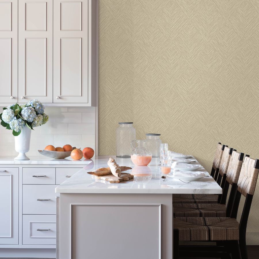 Purchase 4191-83044 Chesapeake Wallpaper, Hollis Light Brown Textured Diamond - Kitchen & Bath12