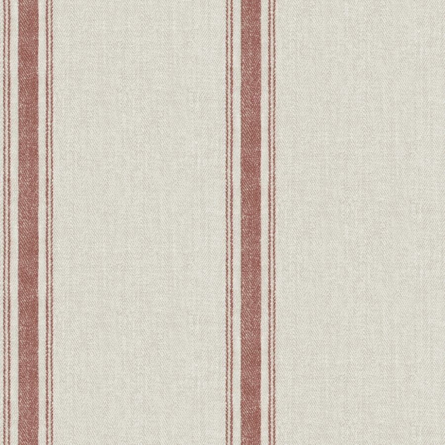 Purchase 4192-12464 Chesapeake Wallpaper, Linette Red Fabric Stripe - Plaid & Stripe