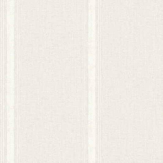 Purchase 4192-12465 Chesapeake Wallpaper, Linette Cream Fabric Stripe - Plaid & Stripe