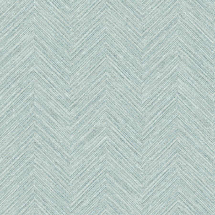 Purchase 4192-13672 Chesapeake Wallpaper, Caladesi Aqua Linen Chevron - Plaid & Stripe