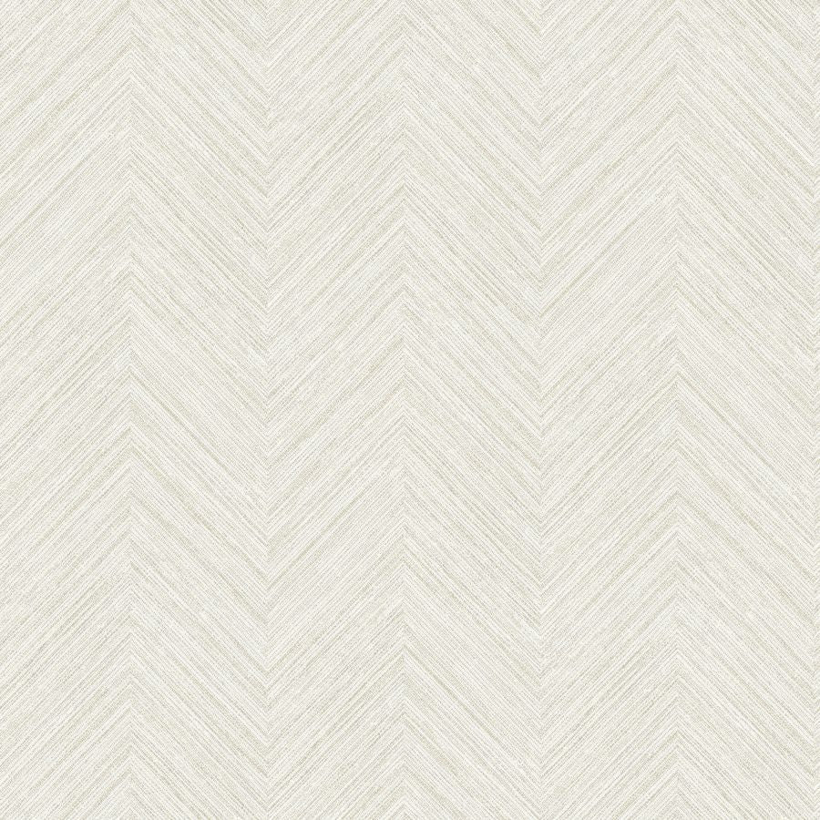 Purchase 4192-13679 Chesapeake Wallpaper, Caladesi Light Grey Linen Chevron - Plaid & Stripe