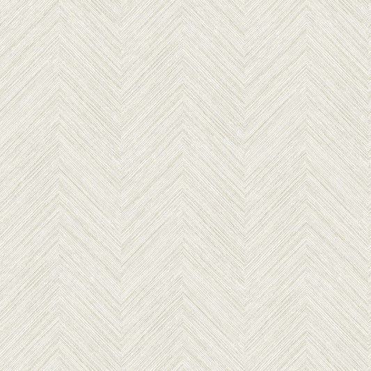 Purchase 4192-13679 Chesapeake Wallpaper, Caladesi Light Grey Linen Chevron - Plaid & Stripe