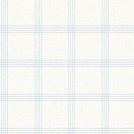 Purchase 4192-24475 Chesapeake Wallpaper, Twain Light Blue Plaid - Plaid & Stripe
