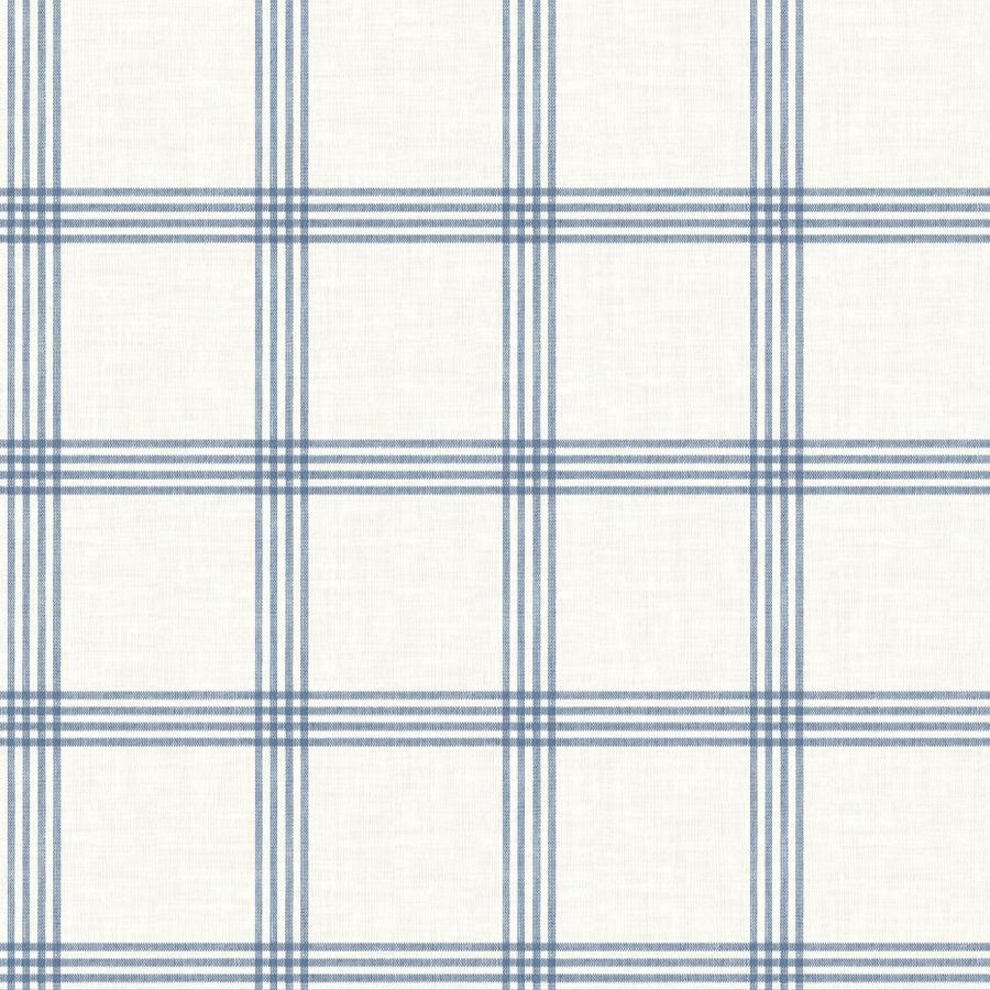Purchase 4192-26993 Chesapeake Wallpaper, Twain Denim Plaid - Plaid & Stripe