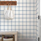 Purchase 4192-26993 Chesapeake Wallpaper, Twain Denim Plaid - Plaid & Stripe1