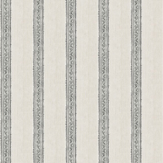Purchase 4192-27426 Chesapeake Wallpaper, Mandevilla Black Vine Stripe - Plaid & Stripe