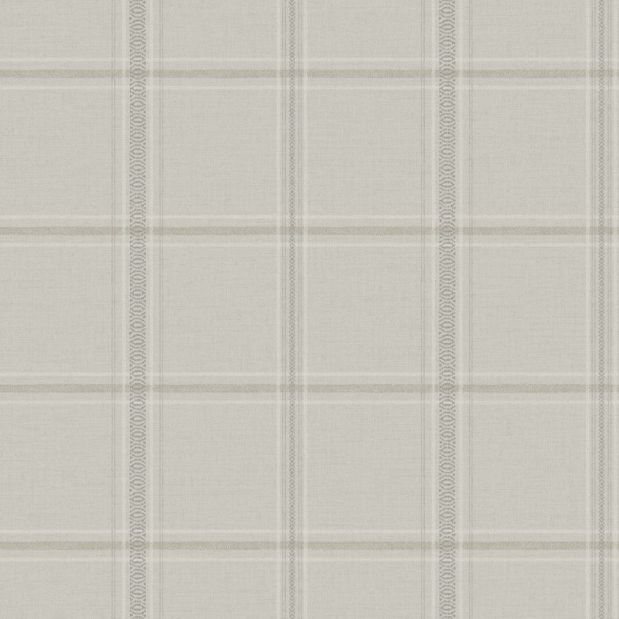 Purchase 4192-27608 Chesapeake Wallpaper, Auberge Taupe Plaid - Plaid & Stripe