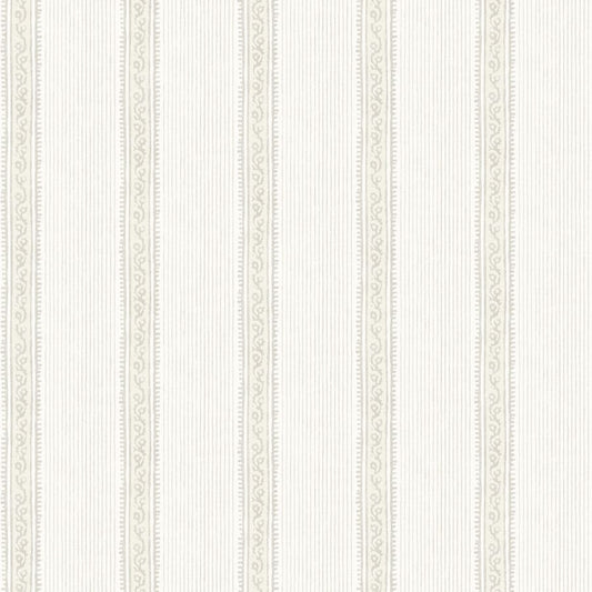 Purchase 4192-27691 Chesapeake Wallpaper, Mandevilla Beige Vine Stripe - Plaid & Stripe