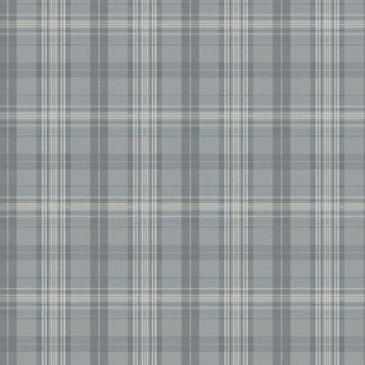 Purchase 4192-330214 Chesapeake Wallpaper, Austin Slate Plaid - Plaid & Stripe