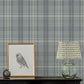 Purchase 4192-330214 Chesapeake Wallpaper, Austin Slate Plaid - Plaid & Stripe1