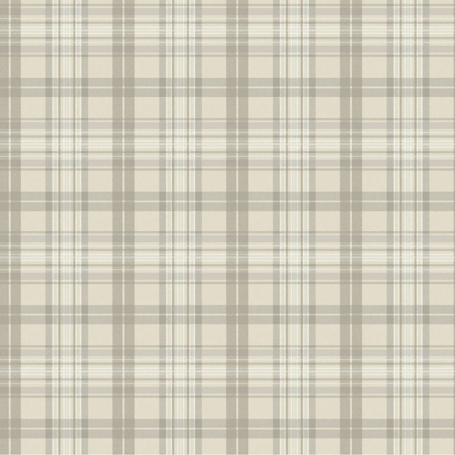 Purchase 4192-330216 Chesapeake Wallpaper, Austin Beige Plaid - Plaid & Stripe