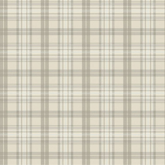 Purchase 4192-330216 Chesapeake Wallpaper, Austin Beige Plaid - Plaid & Stripe