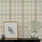Purchase 4192-330216 Chesapeake Wallpaper, Austin Beige Plaid - Plaid & Stripe1