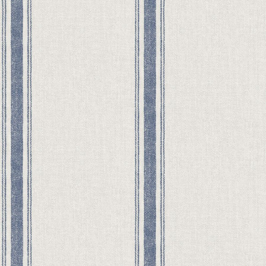 Purchase 4192-70067 Chesapeake Wallpaper, Linette Blue Fabric Stripe - Plaid & Stripe