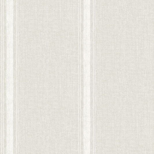 Purchase 4192-70070 Chesapeake Wallpaper, Linette Beige Fabric Stripe - Plaid & Stripe