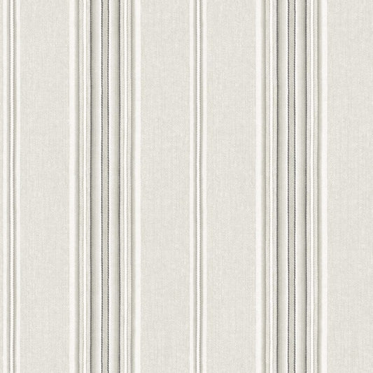 Purchase 4192-83124 Chesapeake Wallpaper, Calvados Grey Linen Stripe - Plaid & Stripe