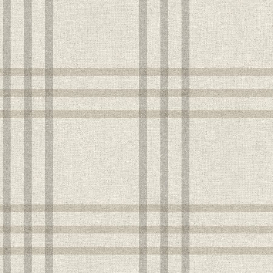 Purchase 4192-83401 Chesapeake Wallpaper, Fletcher Grey Plaid - Plaid & Stripe