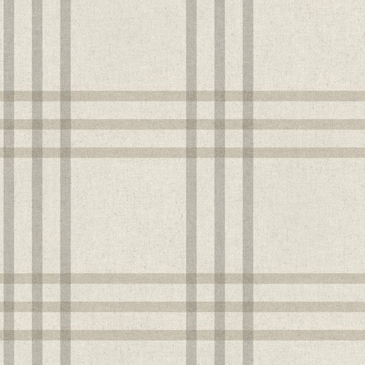 Purchase 4192-83401 Chesapeake Wallpaper, Fletcher Grey Plaid - Plaid & Stripe
