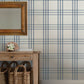 Purchase 4192-83402 Chesapeake Wallpaper, Fletcher Blue Plaid - Plaid & Stripe1
