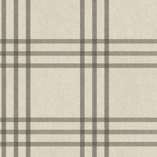 Purchase 4192-83403 Chesapeake Wallpaper, Fletcher Black Plaid - Plaid & Stripe