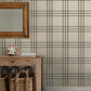 Purchase 4192-83403 Chesapeake Wallpaper, Fletcher Black Plaid - Plaid & Stripe1