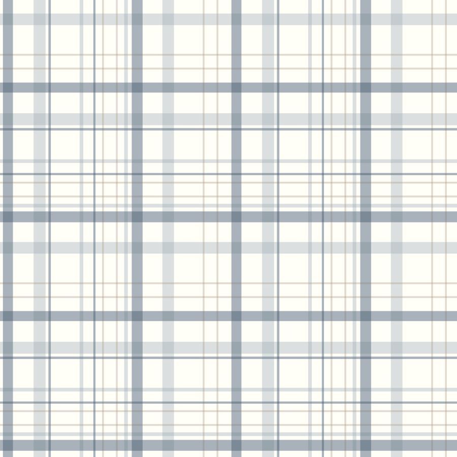 Purchase 4192-83406 Chesapeake Wallpaper, Burgess Blue Plaid - Plaid & Stripe