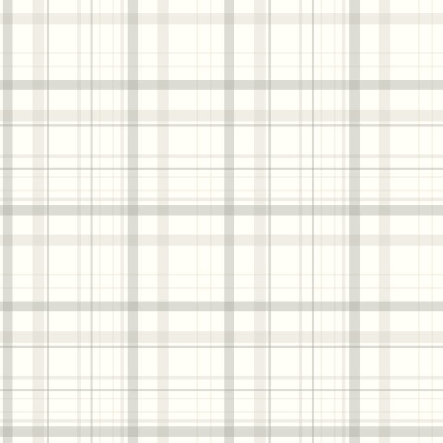 Purchase 4192-83407 Chesapeake Wallpaper, Burgess Light Grey Plaid - Plaid & Stripe