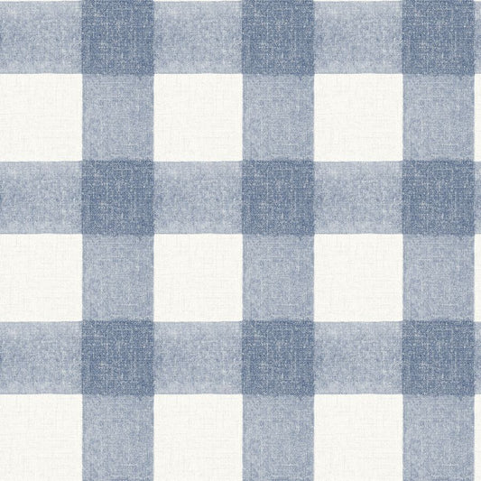 Purchase 4192-83420 Chesapeake Wallpaper, Thorpe Blue Plaid - Plaid & Stripe
