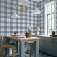 Purchase 4192-83420 Chesapeake Wallpaper, Thorpe Blue Plaid - Plaid & Stripe1