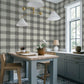 Purchase 4192-83421 Chesapeake Wallpaper, Thorpe Charcoal Plaid - Plaid & Stripe1