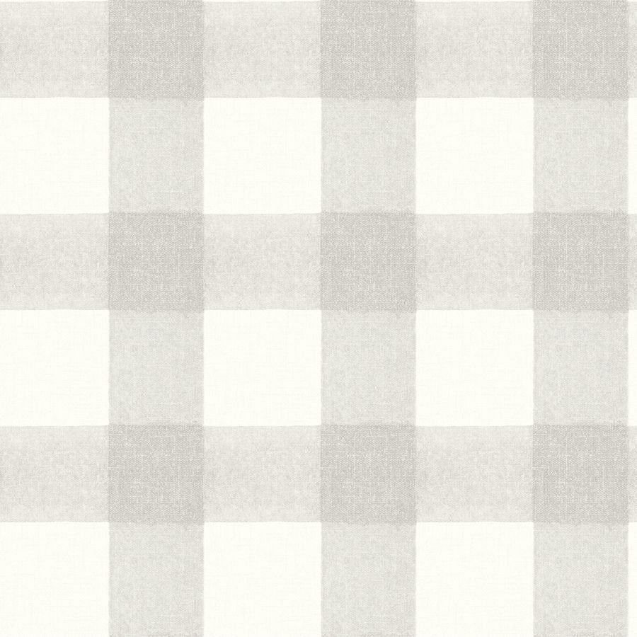 Purchase 4192-83422 Chesapeake Wallpaper, Thorpe Light Grey Plaid - Plaid & Stripe