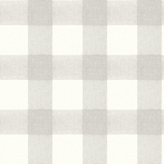 Purchase 4192-83422 Chesapeake Wallpaper, Thorpe Light Grey Plaid - Plaid & Stripe