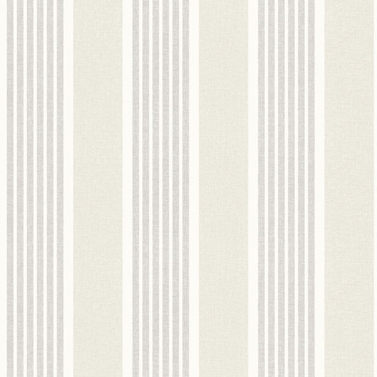 Purchase 4192-83434 Chesapeake Wallpaper, Bingley Light Grey Embellished Stripe - Plaid & Stripe