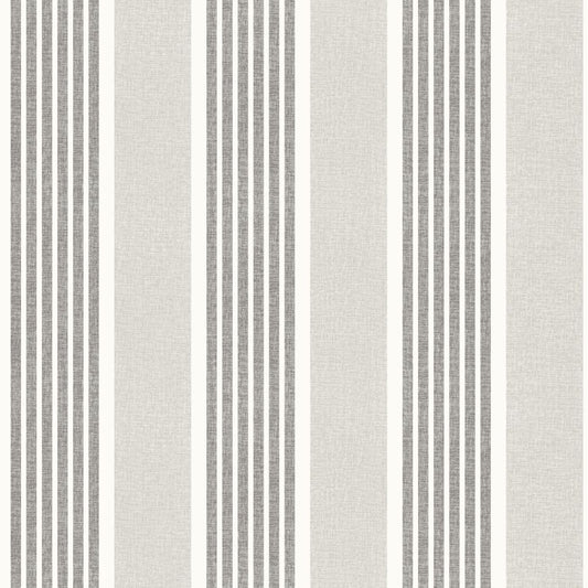Purchase 4192-83435 Chesapeake Wallpaper, Bingley Charcoal Embellished Stripe - Plaid & Stripe