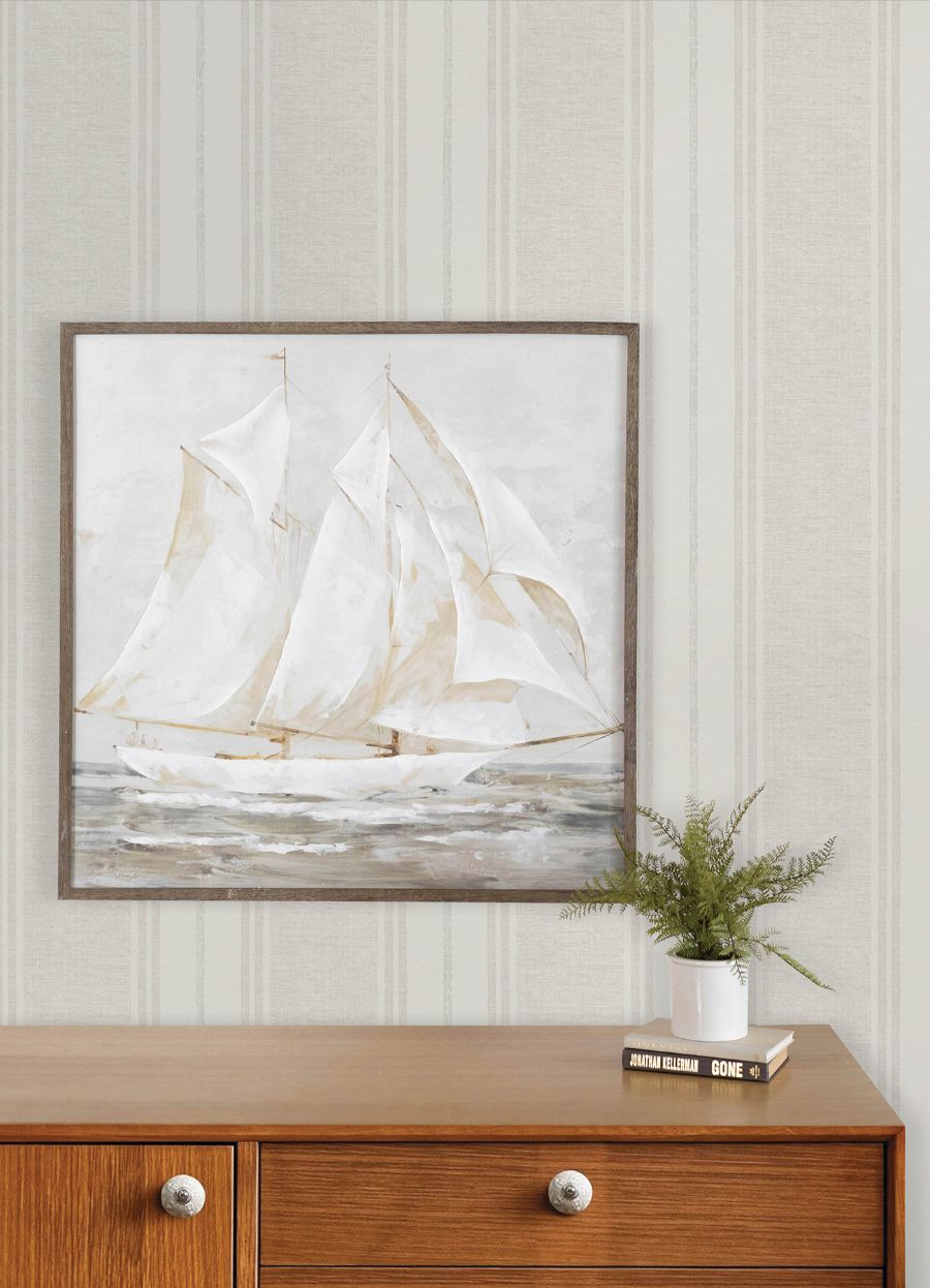 Purchase 4192-83440 Chesapeake Wallpaper, Maddox Light Grey Flannel Stripe - Plaid & Stripe12